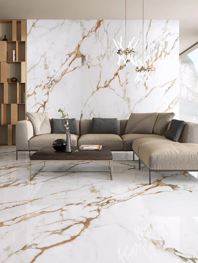 Lavabo de mármol natural para baño de lujo